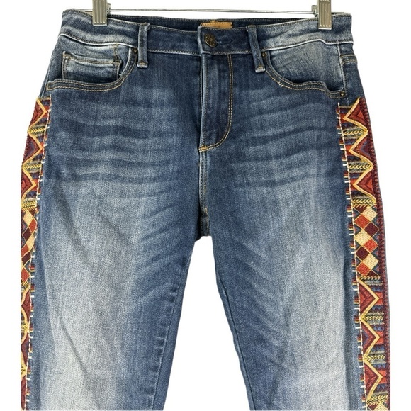 Driftwood Jackie High Rise Skinny Jeans Embroidered Sz: 27 - Picture 3 of 12